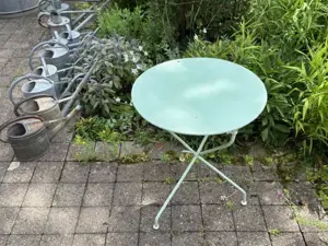 Klappbarer Gartentisch Metall, 1950er, Frankreich Bild 2