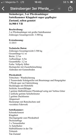 Pferdeanhänger, Anhänger,  Bild 5