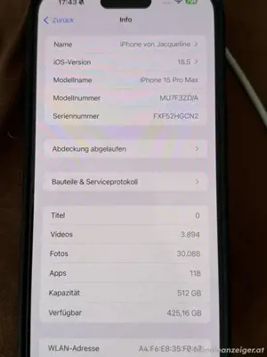 i phone 15 pro max 512 gb