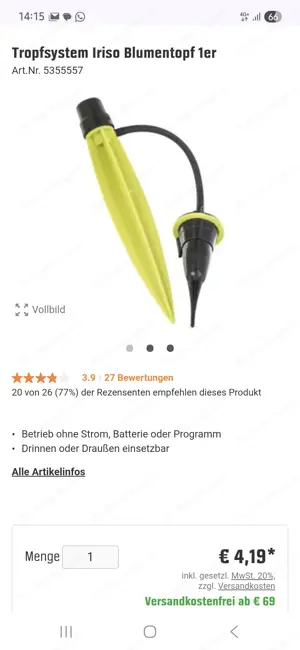 Tropfbewässerung Urlaub Topfpflanzen Garten Beet Gemüse Blumen Bild 3