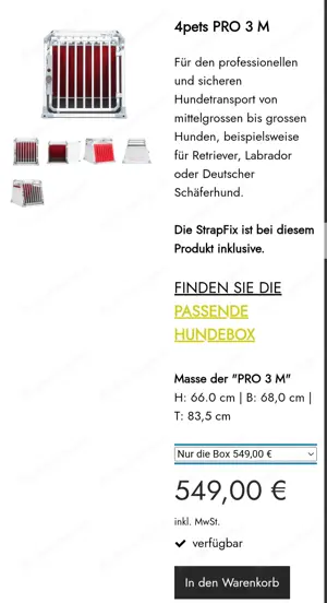 Hundebox Auto 4pets Pro 3 M Bild 5