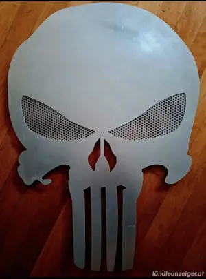 Punisher 3mm Alu 82,x60,0 Sonderanfertigung Doge Harley