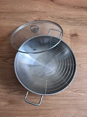 Silit Wok Pfanne Edelstahl 36 cm Durchmesser