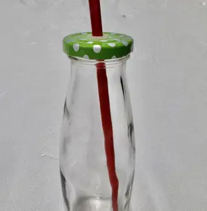 Trinkglas Set mit Deckel und Strohalm Glas Getränkeglas Outdoorglas Bild 3