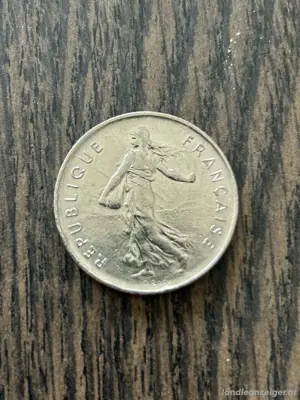 5 Francs Umlaufmünze Frankreich 1974 Bild 2