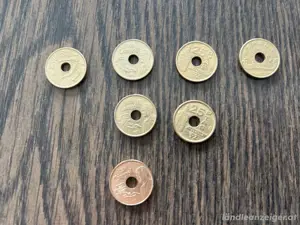 25 Pesetas Spanien, Umlaufmünzen, 11 Stück Bild 2