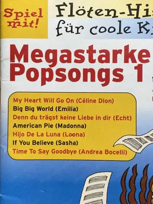 Noten: Megastarke Popsongs für Sopran-Blockflöte Bild 2