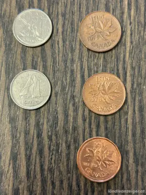Münzen aus Kanada, 5 Stück Bild 2