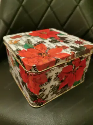 Keksdose Blech 19x19x11,5 cm Deko Weihnachtsstern Bild 2