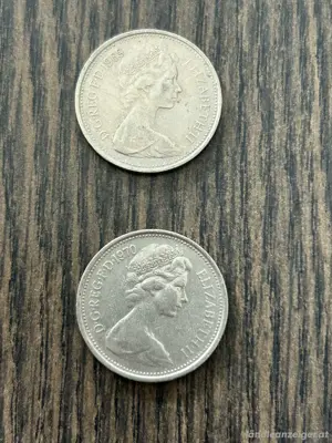 Großbritannien Umlaufmünzen 5 New Pence, 2 Stück Bild 2