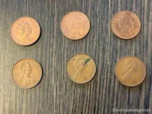 Großbritannien Umlaufmünzen 2 Pence, 6 Stück Bild 2