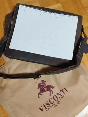 Echtleder Umhängetasche Visconti - Schultasche - Ledertasche Bild 2