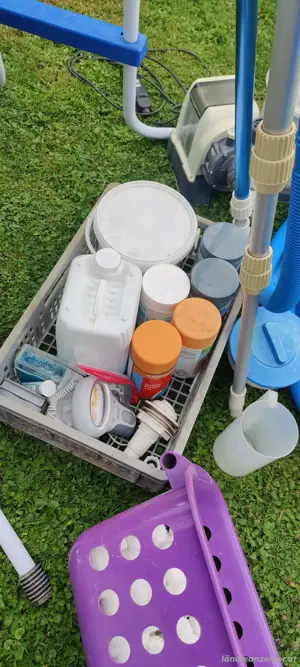 Pool (3,50m Durchmesser x 1,20m Höhe) inkl. Zubehör - Stahlrahmen, Pumpe, Leiter Bild 8