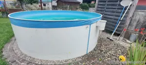 Pool (3,50m Durchmesser x 1,20m Höhe) inkl. Zubehör - Stahlrahmen, Pumpe, Leiter Bild 5