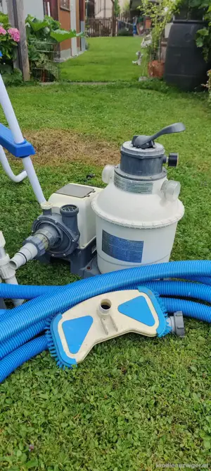 Pool (3,50m Durchmesser x 1,20m Höhe) inkl. Zubehör - Stahlrahmen, Pumpe, Leiter Bild 7