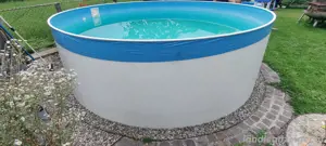 Pool (3,50m Durchmesser x 1,20m Höhe) inkl. Zubehör - Stahlrahmen, Pumpe, Leiter Bild 4