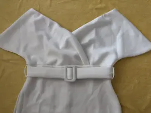 Elegantes Weißes Cocktail Kleid Gr 38 40 mit Gürtel NEU Bild 3