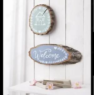 Holzscheiben Natur Deko Gesteck Basteln DIY Bild 3