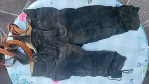 Trachtenhose Gr 52 gebraucht echt Leder