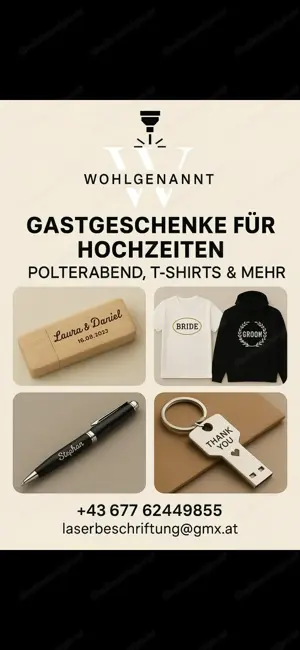 Lasergravuren und Beschriftungen aller Art