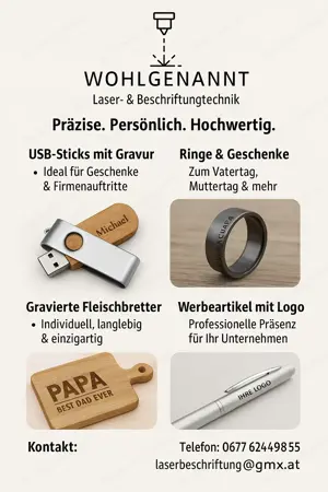 Exklusive Lasergravuren   individuell und einzigartig