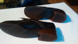 Herrenschuh Leder Braun Geflochten Bild 3