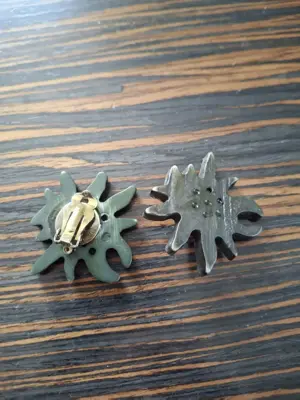 Trachten Ohrclips Edelweiß  Bild 2