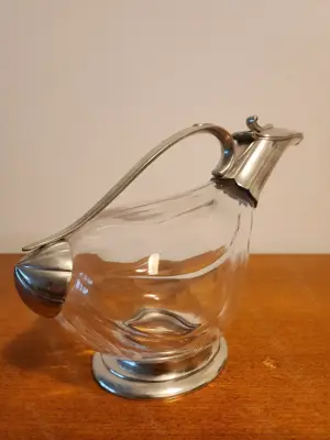 Wein Karaffe, antik, Frankreich  Bild 2