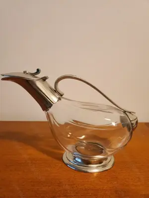 Wein Karaffe, antik, Frankreich  Bild 3