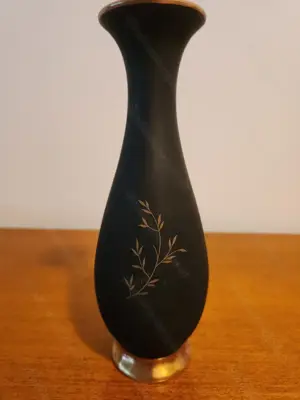 Blumenvase, antik, Handarbeit,  vergoldet  Bild 2