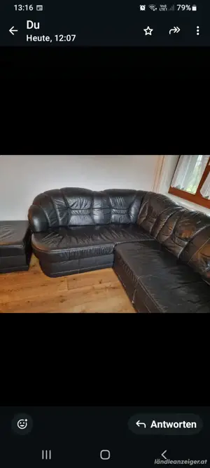 Leder Couch Bild 2