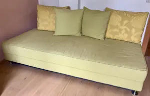 Couch, Sofa ausziehbar grün Bild 2