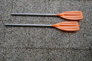 Paddel 2 Stück, Alu-Kunststoff, Gesamtlänge 110 cm, Alustangen 70 cm