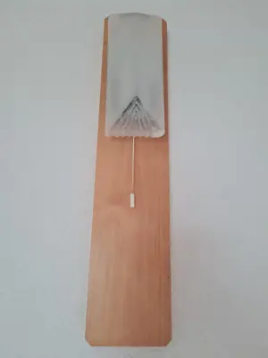 2 Wandleuchten auf Ahornsockel Bild 3