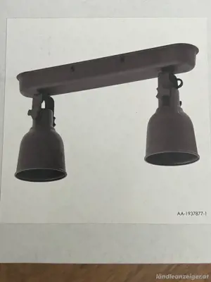 Deckenstrahler neu Ikea Hektar 2-fach Bild 2
