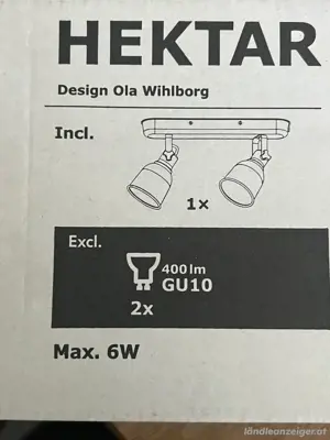 Deckenstrahler neu Ikea Hektar 2-fach Bild 3