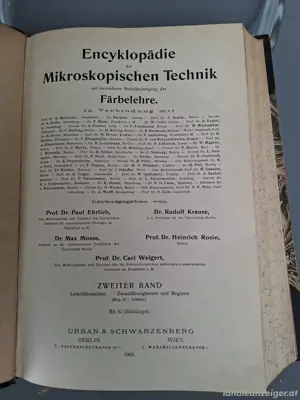 Fachbücher Encyclopädie Mikroskopische Technik, alt, Ausgabe 1903 Bild 4