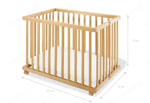 Laufgitter 'Levin' klein, faltbar, unbehandelt - von Pinolino zu verkaufen. Neuzustand!