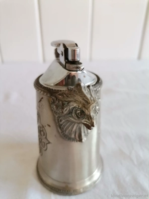 Zinn Tisch Feuerzeug "Vogel" Bild 2