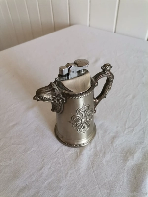 Zinn Tisch Feuerzeug "Vogel" Bild 4