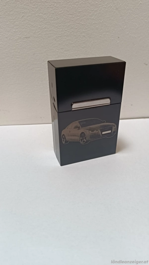 Zigaretten Etui Audi graviert Hardcover Case Alu Box  Bild 2