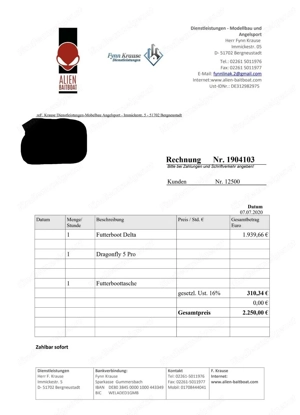 Alien Baitboat Delta Futterboot GPS Autopilot Vollausstattung Bild 3