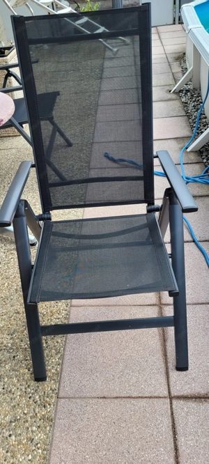 2 Gartenstühle klappbar in Aluminium Textilen wie neu Bild 2