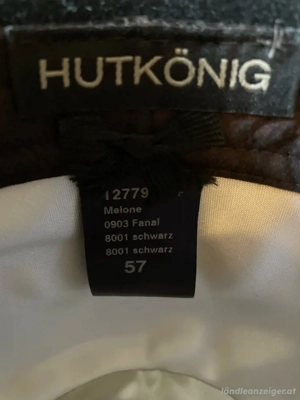 Hut Melone Grösse 57 schwarz Bild 2