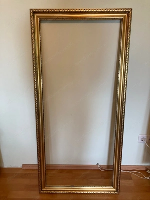 Spiegel- oder Bilderrahmen, antik, vergoldet, ohne Glas ( nur der Rahmen ) Bild 2