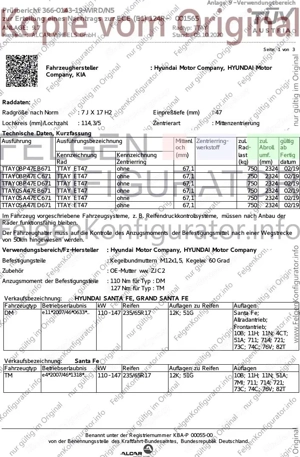 Dezent 7x17 5 114,3 ET 47 TA Black polishd ECE Nr. 124R-001565 Hyndai, Kia neu Bild 2