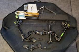 Compoundbogen Chaser III, inkl. Ziel, Aluminium Pfeile, Köcher, Tasche, Release etc. Bild 2