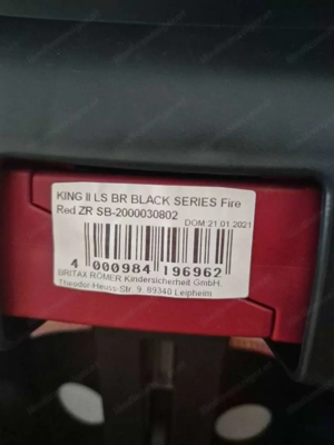 Kindersitz Britax Römer King II LS BR Black Series Fire 9-18 kg Bild 6
