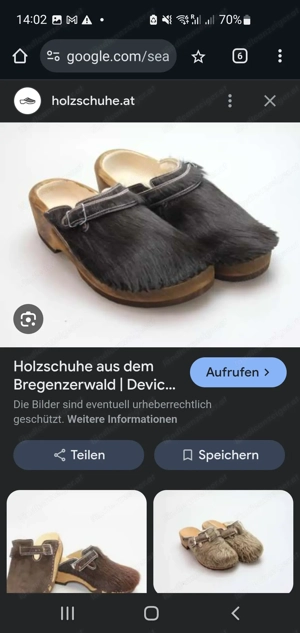 Holzschuh vorarlberg lammfell gr. 25 Bild 4