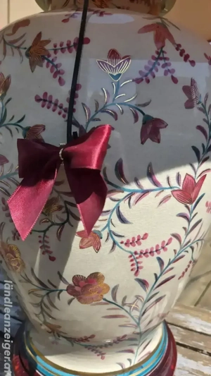 gr. Tischlampe Porzellan Japanisch Bild 3